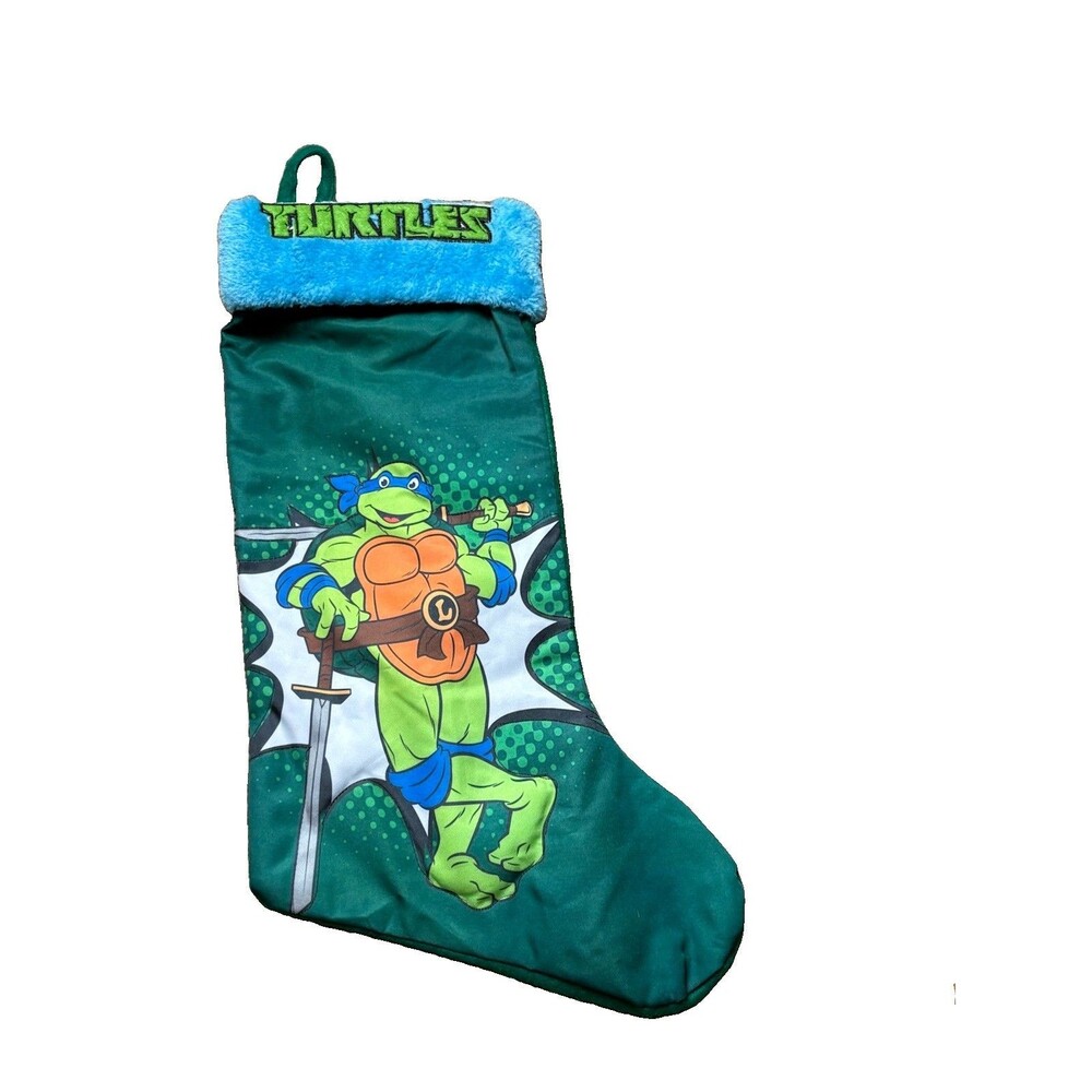 Teenage Mutant Ninja Turtles Leonardo Christmas Stocking TMNT Holiday 19”